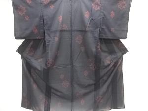 紗 華紋模様小紋着物